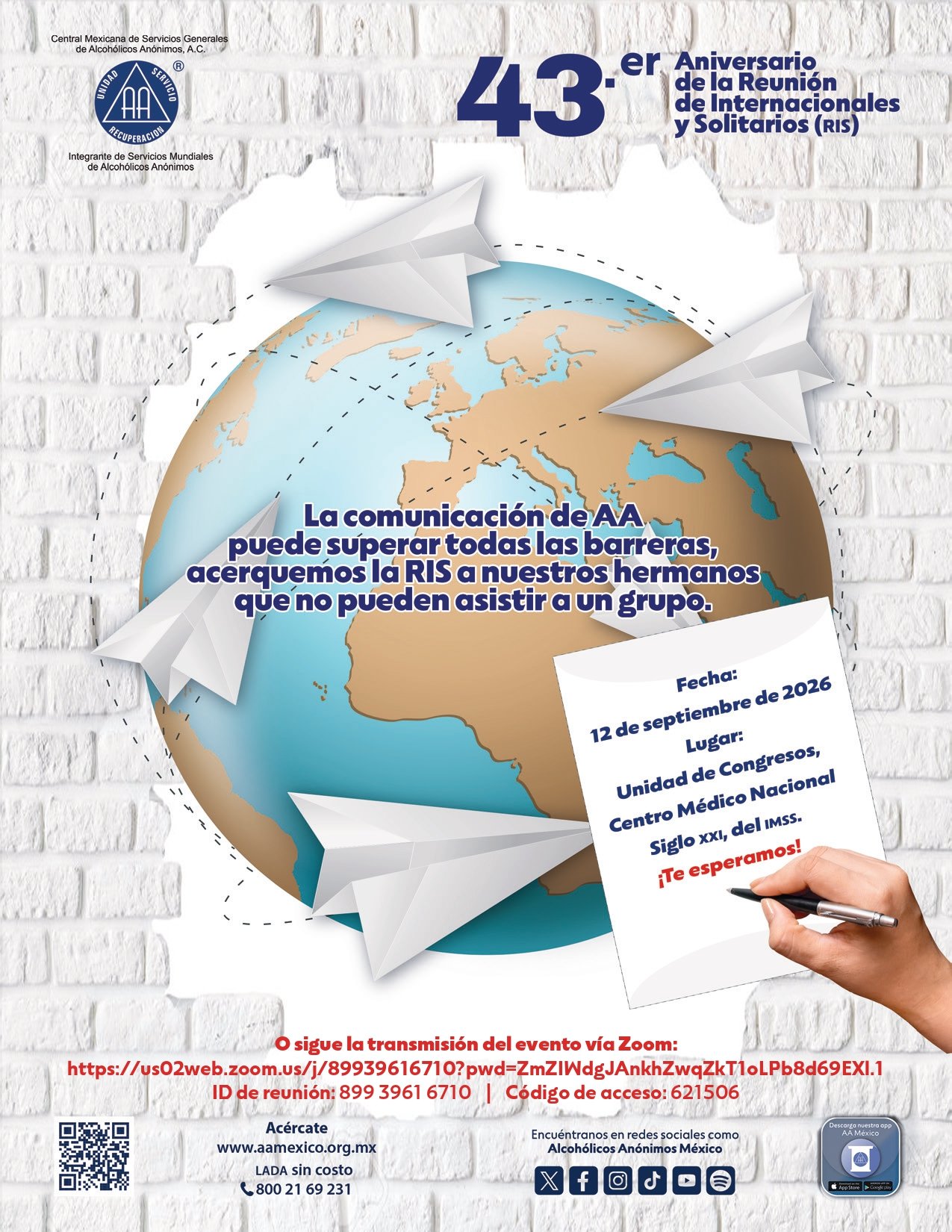 Flyer 43 Aniversario de la Reunión de Internacionales y Solidarios (RIS)